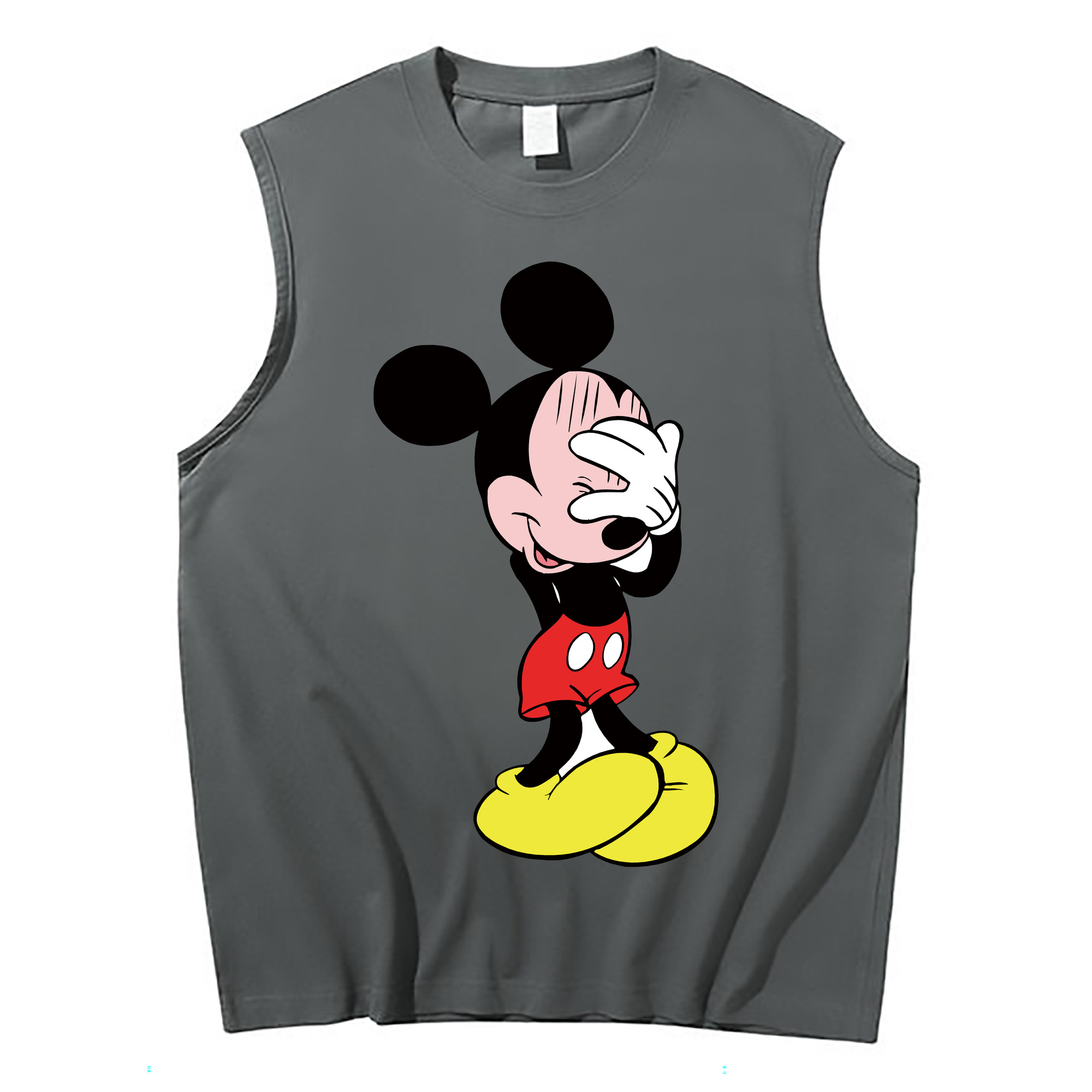 ミッキーマウス Mickey Mouse コットン100％タンクトップ（フロントプリント）